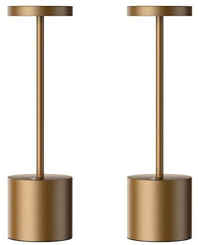 SAKRINGT 2 Pack Cordless Table Lamp Rechargeable,5000mAh Battery Powered Table Light, Dimming Portable LED Desk Lamp for Patio/Restaurant/Outdoor