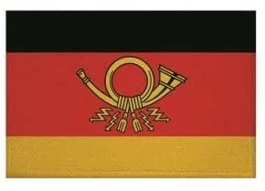 U24 Aufnäher DDR Post Fahne Flagge Aufbügler Patch 9 x 6 cm