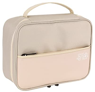 CRSUSUKJ Sac Électronique Multifonctionnel Sac Câble Portable Étanche,Rangement Accessoires Sacoche Organisateur Universelle pour Disque Dur, Clés USB,Disque Dur, Beige…