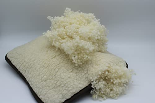 ZIMMERBAUER Bio-Schafwollflocken I Schurwollflocken, Füllmaterial Zierkissen, Teddybären, Stillkissen, Puppen und Basteln