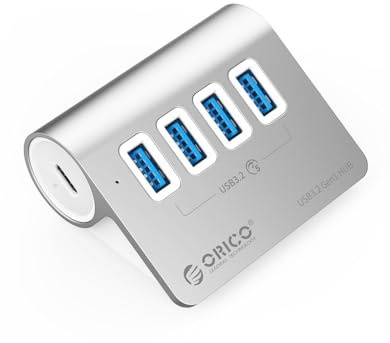 Orico Divisor de concentrador USB 3.2 Gen1 de 4 puertos tipo C
