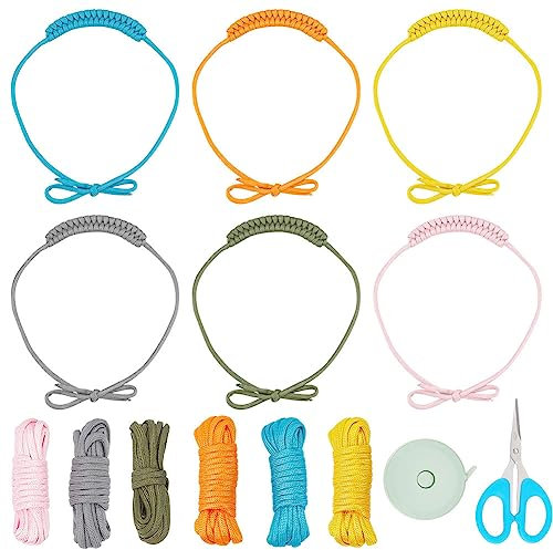 WEBEEDY DIY 6 Stück Makramee Halskette, Halsketten Set, Makramee Gewebte Halskette Im Boho Stil Sommer Bastelprojekt Schmuckherstellungs Set