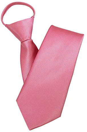 JEMYGINS Herren-Krawatte mit Reißverschluss – ein eleganter Look in wenigen Sekunden, Rosa