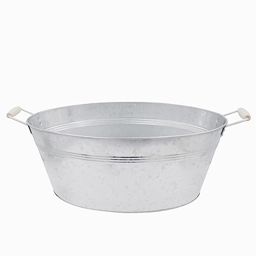 Blümelhuber Baignoire galvanisée - Bol à planter - Décoration de jardin extérieure - Mini étang - Décoration de balcon - Baignoire d'étang - Décoration de jardin