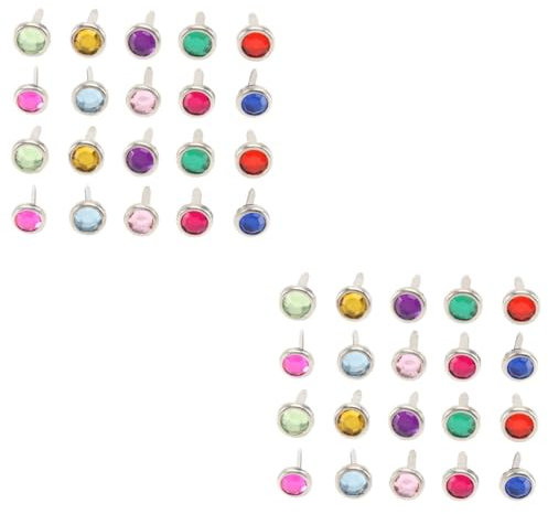 VILLCASE 200stücke Mini Brads Metall Rundklammern Für Scrapbooking Und Basteln Zufällige Farben Befestigungen Für Papierprojekte Und -kunsthandwerk