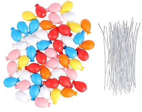 TOYANDONA 50Stücke Miniatur Luftballons aus Kunststoff für Feengärten und DIY Landschaftsdekoration Bunte Mini-Ornamente für Puppenhäuser Kreative Bastelaccessoires für Junge Mädchen
