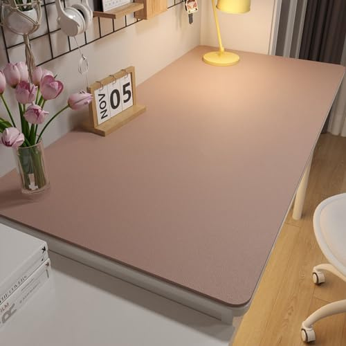 BESTORI Multifunktionales Schreibtischunterlage rutschfeste Wasserdichter Mauspad PU Leder Ultradünnes Mauspad für Büro und Zuhause Rosa, 60 x 120 cm