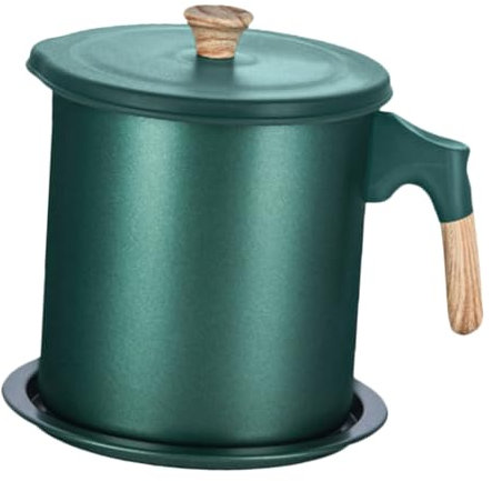 Alipis Recipiente Para Guardar Grasa Inoxidable Colador De Aceite Tapa Bandeja Base Filtro Malla Ahorra Aceite Sin Desperdiciar