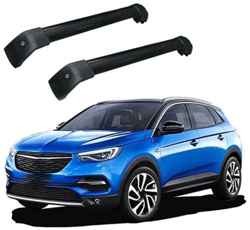 FURREN Car Roof Rack for Opel Vauxhall Grandland X 5 Door 2017-2022, Anti-Rust Car Roof Rack Cross Bars Car Rooftop Storage Rack, Car Rooftop Box Bracket, Car Van Mounting Fitting,Blackstyle