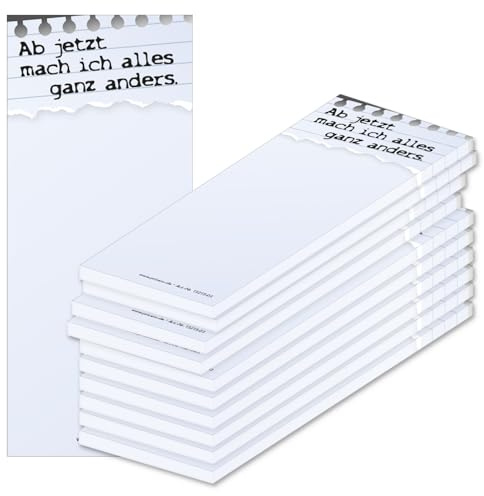 PRICARO Notizblock Spruch 03, magnetisch, 62x148 mm, 10 Stück