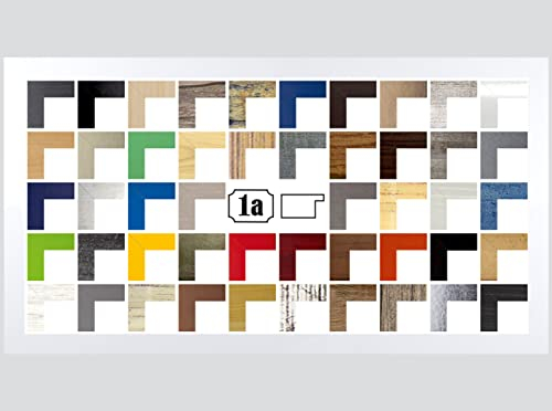 Colorello Bilderrahmen Posterrahmen Puzzlerahmen 38x98 cm Weiss Hochglanz 98x38 cm mit weisser Rückwand und klarem Acrylglas
