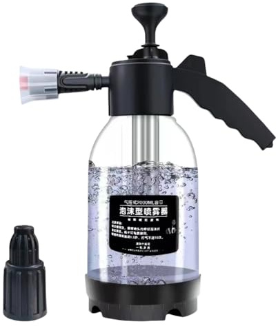 Schaumsprüher für Autowäsche Drucksprühflasche Auto Schaumsprüher Auto Cleaning Sprühflasche Auto Garten Schaumsprüher für Autowäsche, Gartenarbeit, Haustierpflege (Transparente Farbe)