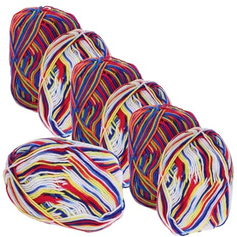 Lurrose Strickgarn-Set Aus Baumwollgarn Vielseitiges Häkelgarn Für Pullover Mützen Handschuhe Tücher Schals Babydecken