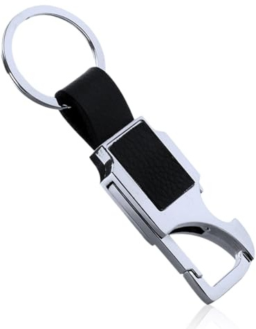 1 pezzi Ouvre-bouteille en Acier Inoxydable, Hommes Porte-clés En Métal, Multifonctionnel Porte-clés, Décapsuleur de Bière, Cadeau pour Homme 10