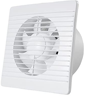 Ventola di scarico quadrata ad alta velocità da 20,3 cm per bagno, cucina, WC, ventilatore con ventilatore per parete finestra, spina UK