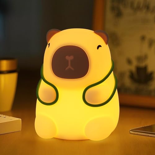 ORIA Capybara Nachtlicht, Silikon Touch Lampe für Kinder Tischdekoration