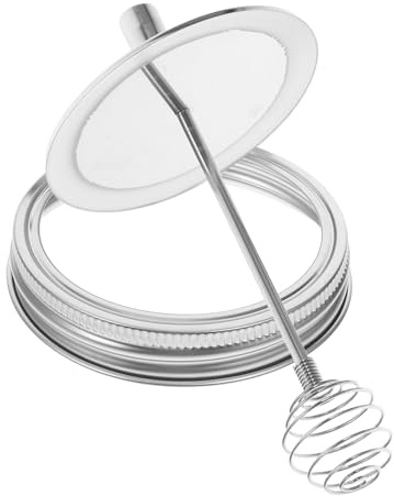 Amosfun Stainless Steel Honey Dipper Lid Jar Attachments Honey Jar Stirrer Stirring Stick