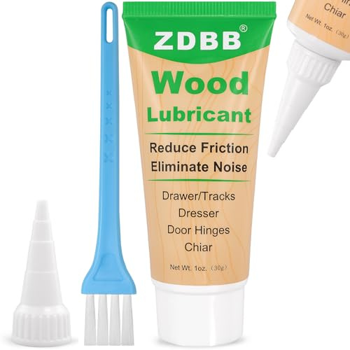 ZDBB Pasta lubricante de cera para cajones de madera Lubricante Door Elimina los ruidos de atascamiento Afloja las guías de los cajones Grasa para muebles de madera, 1 oz, paquete de 1 unidad