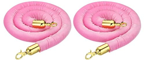 LQSYBHD Corda in Velluto con Ganci,Corda di Velluto,Stanchion Rope,Corda Stanchion con Ganci A Scatto,Corda per Corrimano,per Pali,Controllo Folla(Size:4.9ft)