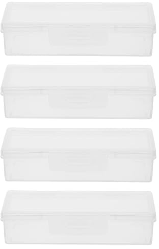 DECORNIJIA 4 piezas Contenedor Transparente para Bastoncillos Algodón Portátil Estuche Dispensador Viaje Multifuncional para Hisopos Algodón y Palillos Diseño Compacto y Ligero