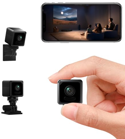 Mini Camara Espia HD 1080P WiFi Oculta Cámara Espía con Visión Nocturna y Detección De Movimiento, Mini Cámaras De Vigilancia inalambricas Larga Duracion, Camara Vigilancia Wifi para Interior Negro