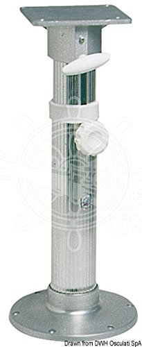 Osculati Drehbarer Stuhlfuß, ausziehbar poliert 45-62 cm