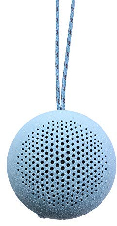 Boompods Rokpod Kleiner tragbarer Bluetooth-Lautsprecher - Kabelloser Mini Speaker, IPX7 wasserdichter Duschlautsprecher, Indoor/Outdoor Lautsprecher, für Garten, Bad, Reisen & Fahrrad, Eisblau