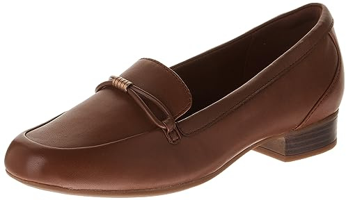 Clarks kvinnors Juliet Shine Loafer, Brunt läder, 40.5 EU