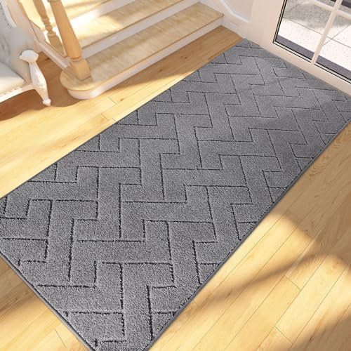 FCSDETAIL Dirt Trapper Indoor Door Mat 80 x 178 cm, Machine Washable Entrance Rug, Dog Doormat, Non-slip Inside Runner Rug for Kitchen, Hallway, Entryway