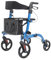 Panana Lightweight Folding Rollator, 4 Wheels Mobility Walker with Seat, Break, Adjustable Handle, Cane Holder & Storage Bag,Foldable Walking Aid (Blue)