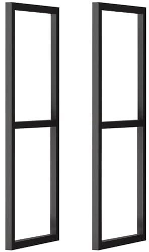 Robuste Schwebende Regalhalterung (keine Planke), 30 cm x 60 cm Regalhalterung zur Deckenmontage mit Montageschrauben, 2-lagige Hängende Regalhalterung aus Metall (Color : Black, Size : 2 Pack)