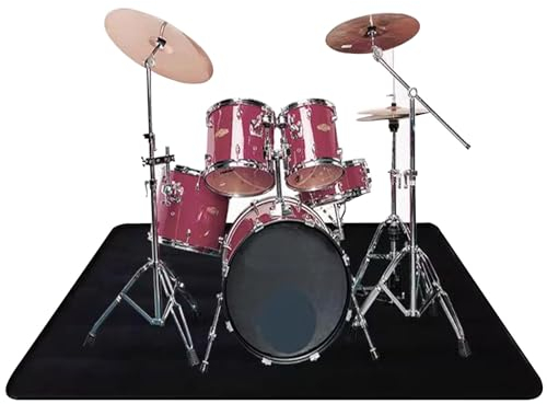 Schallschutz Teppich, Schallschutz Klavier Teppich, Schallschutzmatte für Bass Drum Snare Rug Elektronische Trommel Jazztrommel Klavier Antivibrationsmat Rutschfeste Tepp(Size:160×120cm,Color:Schwarz)
