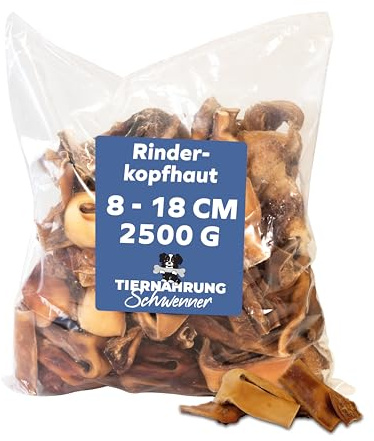 Tiernahrung Schwenner - Pelle corta per cani secchi – Confezione di scorte – Dog Snacks – Cure dentistiche – 2500 g 8 – 18 cm