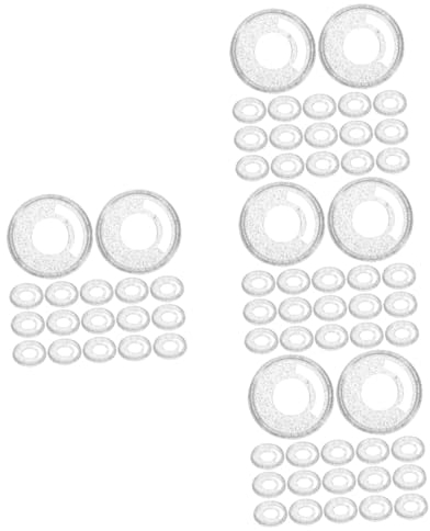 Operitacx 200stücke Plastische Lose Binder Discs Für Notizbuch Und Planer Discbound Erweiterungsscheiben Transparent Mit Glitzer Für Künstler Und Büroarbeiten