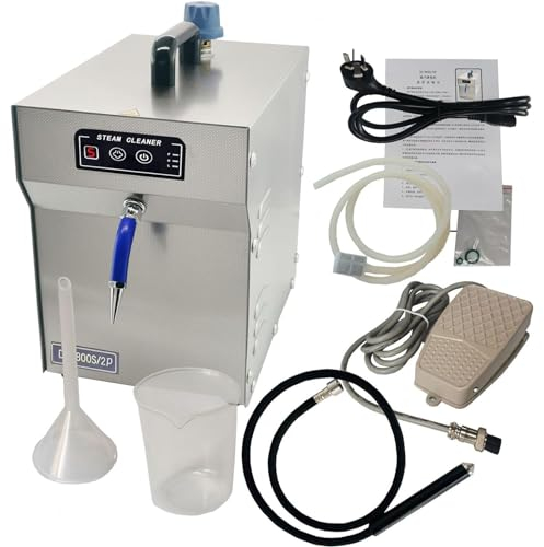 Limpiador a Vapor para joyería de 1300 W, vaporizador Profesional con presión Ajustable de 2 a 5 kg, Limpiador de joyería de Acero Inoxidable para Herramienta Profesional, joyería de Oro y Plata