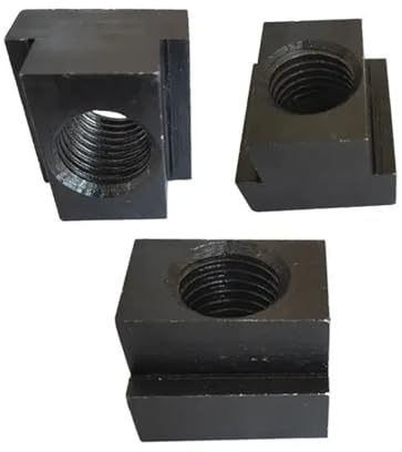 10 Stück M5 M6 M8 M10 M12 M14 DIN508 Schwarzoxid-Finish Güteklasse 8,8 T-Nutenstein aus Kohlenstoffstahl mit Gewinde durch Schlitz-T-Nutensteine ​​für Möbel(Color:M12 B)