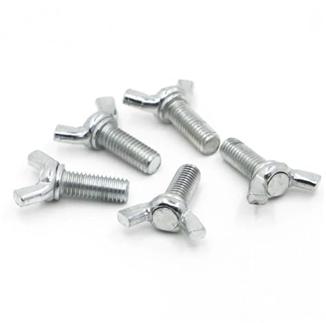1–10 Stück Flügelschrauben, Schmetterlingsschraube, verzinkter Stahl, M4, M5, M6, M8, M10, M12, Flügelkopf-Rändelschrauben, DIN316(Size:40mm)