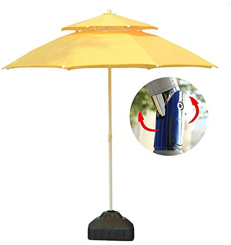 ASumPio 7,5 Ft/230 cm Sonnenschirm Für Den Gartentisch Mit Neigungsknopf Zum Kippen Im Freien, Perfekt Für Den Außenbereich, Den Strand, Kommerzielle Veranstaltungen, Märkte, Camping Oder,