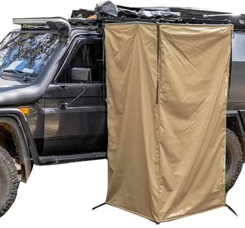 Miuxe Vehicle Awning Shower Room with LED Light, Car Side Shower Tents - SUV Truck Bathroom Tent for Camping Privacy Shelters, Outdoor Portable Instant Changing Room