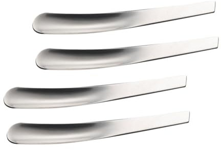 OKUMEYR Stainless Steel Kitchen Egg Spoons Mini Spoons for Breakfast 10.7x1.5cm Set of 4 Sturdy for Home and Use