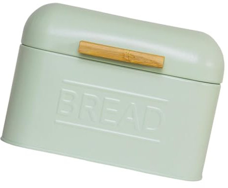 perfk Eisen-Brotkasten, Arbeitsplatte, Gebäck, Küchenaufbewahrung, Arbeitsplatte, Vintage-Theken-Brotkasten, Brotkasten für Küchentheke, Speisekammer, Hellgrün
