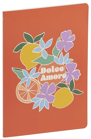 Clairefontaine 116263C - Notizbuch / Heft Dolce Amore, mit Fadenbindung, DIN A5 14,8x21 cm, 32 Blatt, liniert weiß 90g, Motiv sortiert, 1 Stück