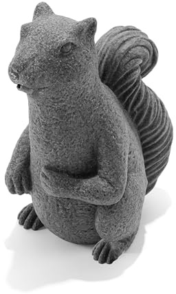 Esotec Wasserspeier Eichhörnchen, Brunnenfigur Teich Wasserspiel 100752 | Material Teichfigur Polyresin, Steindesign, 1,5m Schlauch, Ø10mm, empfohlene Solar-Teichpumpe ab 250l/h, H=31,5cm