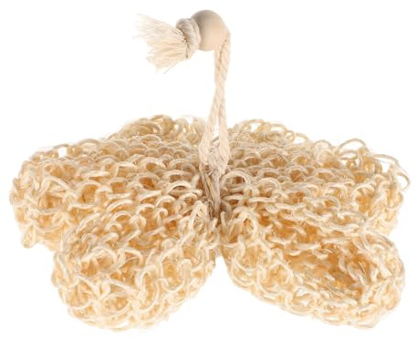 Gogogmee Bola Exfoliante de Baño de Sisal Natural 1 Unidad 12x7x3 Cm para Adultos Exfoliación Corporal Ducha Espumosa Limpieza Profunda Cuidado Piel