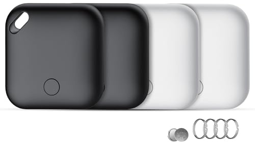 Air Tracker Tag,4 Pezzi Smart Tag Compatibile con Apple Find My (Solo IOS), Bluetooth Localizzatore per Portafogli, Chiavi, Zaini, Bagagli, 100dB Bip, Batteria Sostituibile, IP68 impermeabile