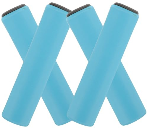 DOITOOL Puños de Manillar para Bicicleta de Esponja Antideslizantes, Absorción de Impactos, 2 Pares Azul, Accesorios para Ciclismo de Montaña y Carretera, Cubiertas para Manillar Cómodas
