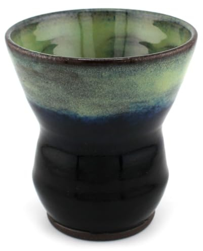 Keramik Yerba Mate Becher Cuia 250–300 ml Shadow Tide - handgefertigtes Matero Steinzeug - Chimarrao Mate Tasse Brasilianische Form mit breitem Rand - Yerba Mate Zubehör