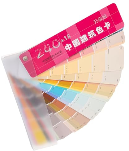 CTIRCHIU Mazzetta Guida Colori Colori Professionale per Pittura 258 Tonalità Utile per Identificare e Abbinare Tinte in Edilizia su Carta e Plastico