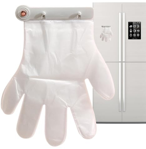 Genérico Wall Glove Holder - Hanging Clip for Bathroom Mitts | Compact Dispenser with Clips and 100 Gloves for Hairdressing, Catering and Car Washing