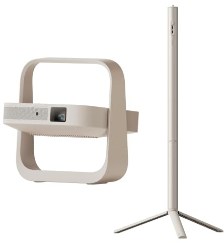 XGIMI Elfin Flip Plus Proyector Portátil + Soporte Batería 2 en 1 Bundle | Cine en Casa con Google TV y Netflix Oficial, 500 Lúmenes ISO, Soporte Integrado de 150°, Batería de 65W y Tecnología ISA